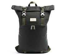 Doughnut Glossy Blocking Christopher Rolltop Rucksack dunkelgrün