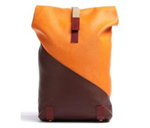 Brooks England Pickwick Small Patchwork Rolltop Rucksack braun/orange
