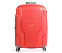 Delsey Clavel 4-Rollen Trolley hellrot