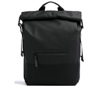 Rains Trail Rolltop Rucksack schwarz