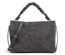 Coccinelle Boheme Suede Schultertasche dunkelgrau