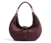 Coccinelle Maelody Suede Beuteltasche mahagoni
