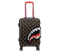 Sprayground Sharks In Paris Painted Hard Luggage 4-Rollen Trolley braun/schwarz