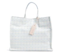 Coccinelle Never Without Bag Monogram Shopper blau/weiß