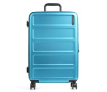 Samsonite Quadrix 4-Rollen Trolley blau metallic