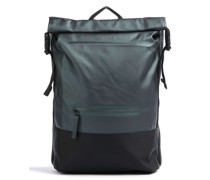 Rains Buckle Rolltop Rucksack grün metallic