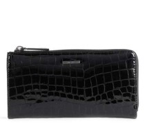 Picard Lady Croc Geldbörse schwarz