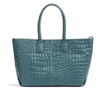 Liebeskind Croco Waxy Croco Chelsea Shopper petrol