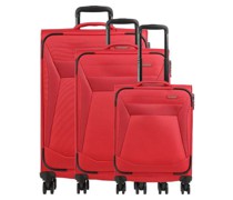 Travelite Chios 4-Rollen Trolley Set rot