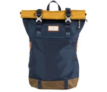 Doughnut Glossy Blocking Christopher Rolltop Rucksack blau/gelb