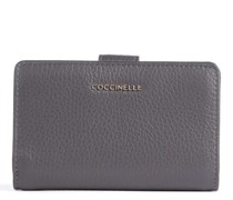 Coccinelle Metallic Soft Geldbörse dunkelgrau
