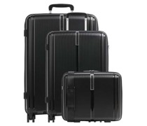 Travelite Vaka 4-Rollen Trolley Set schwarz