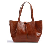 Patrizia Pepe City Croco Shopper braun
