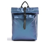 Rains Mesh Rolltop Rucksack blau