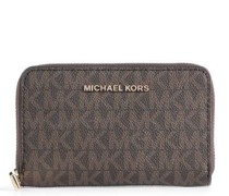 Michael Kors Jet Set Geldbörse dunkelbraun