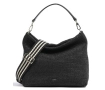 Abro Raffia Kaia Beuteltasche schwarz