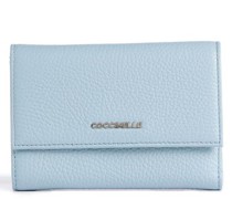Coccinelle Metallic Soft Geldbörse hellblau