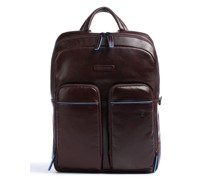 Piquadro Blue Square Revamp Laptop-Rucksack mahagoni