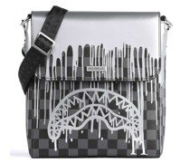 Sprayground Platinum Drips Messenger Bag Umhängetasche schwarz/silber