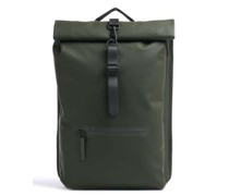Rains Rolltop Rucksack dunkelgrün