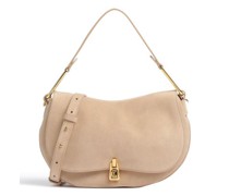 Coccinelle Magie Suede Schultertasche natur