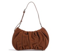 Mandarina Duck Velvet Plisse Schultertasche braun