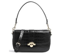 Lancaster Exotic Croco Schultertasche schwarz