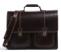 Buckle & Seam Nevada Aktentasche dunkelbraun