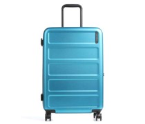 Samsonite Quadrix 4-Rollen Trolley blau metallic