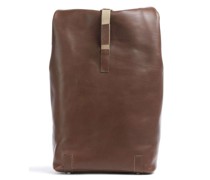 Brooks England Pickwick Leather Large Rolltop Rucksack dunkelbraun