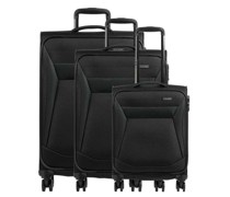 Travelite Chios 4-Rollen Trolley Set schwarz
