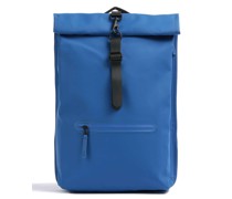 Rains Rolltop Rucksack blau