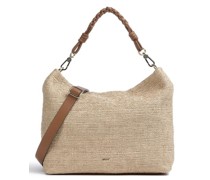 Abro Raffia Paglia Poppy Beuteltasche natur