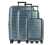 Travelite Air Base 4-Rollen Trolley Set blaugrau