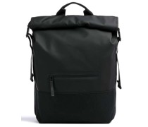 Rains Trail Rolltop Rucksack schwarz