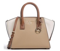 Michael Kors Avril Handtasche braun/weiß