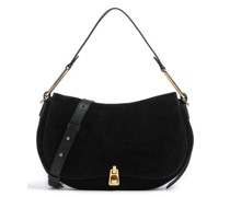 Coccinelle Magie Suede Schultertasche schwarz