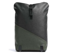 Brooks England Pickwick Large Patchwork Rolltop Rucksack schwarz/grün