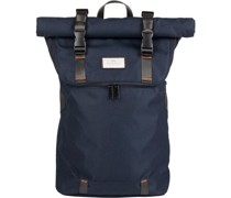 Doughnut Glossy Blocking Christopher Rolltop Rucksack navy