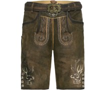 Kurze Lederhose mit Hirschkopf