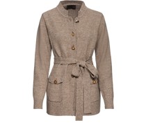 Strickjacke mit Stehkragen