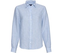Leinenbluse mit Streifen