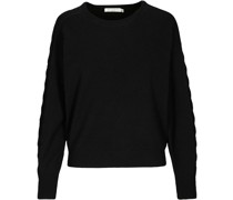 Pullover mit Zopfstrickärmel