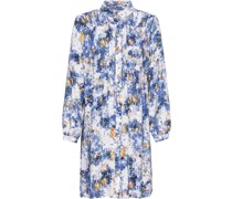Langarm-Kleid mit Allover-Blumenmuster