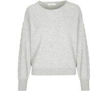 Pullover mit Zopfstrickärmel