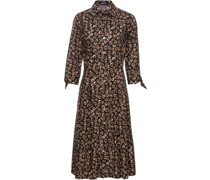 Hemdblusenkleid mit Leopardenmuster