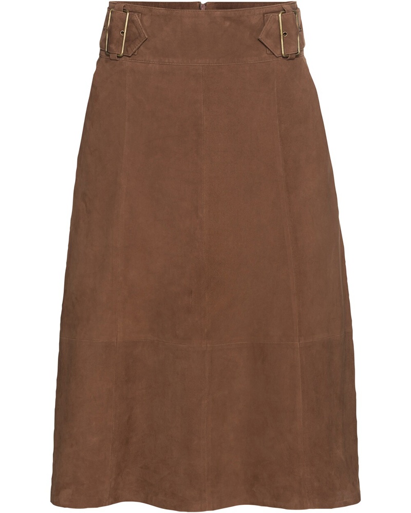 Highmoor Damen Lederrock mit breitem Bund