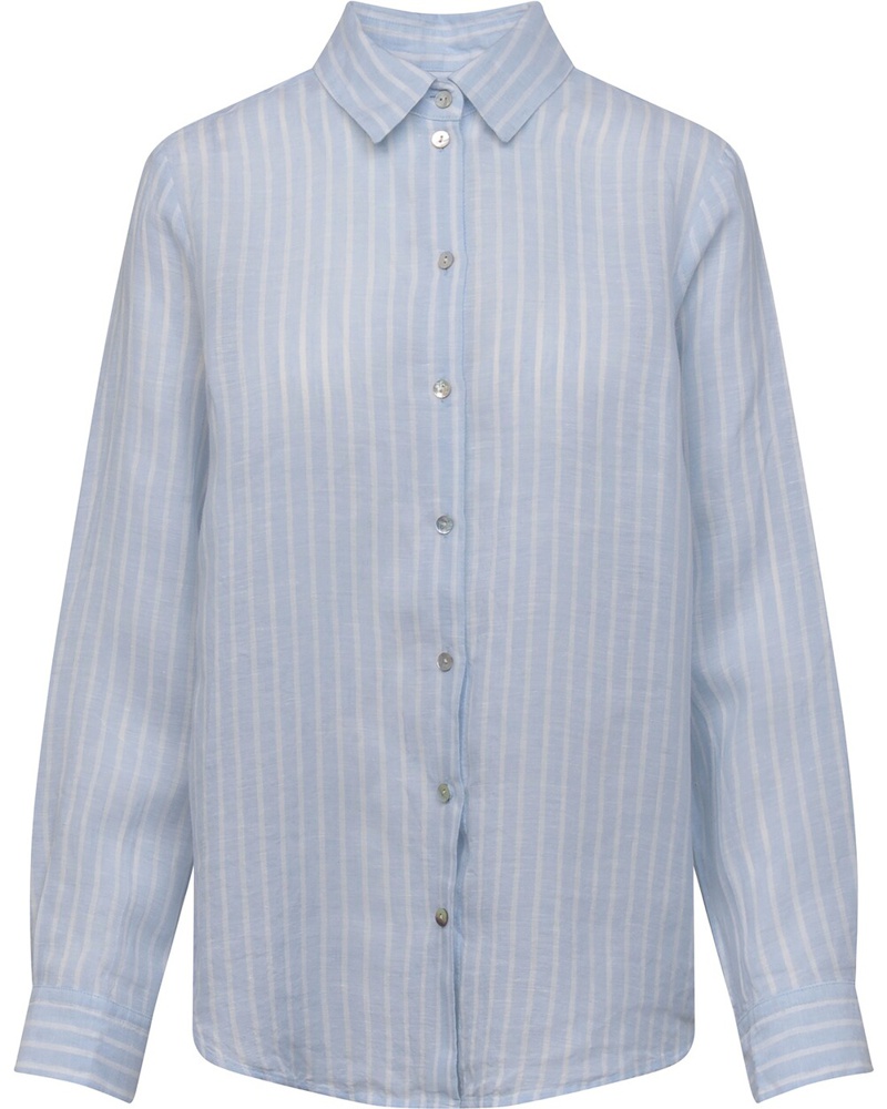 Seidensticker Damen Hemdkragenbluse mit Streifenmuster