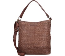 Femi & Nine Schultertasche 36 cm Umhängetaschen Braun