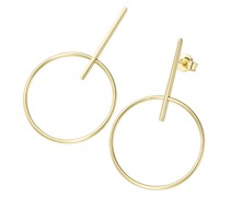 Ohrstecker Stäbchen mit Ring Gelbgold 375 Ohrringe Gold